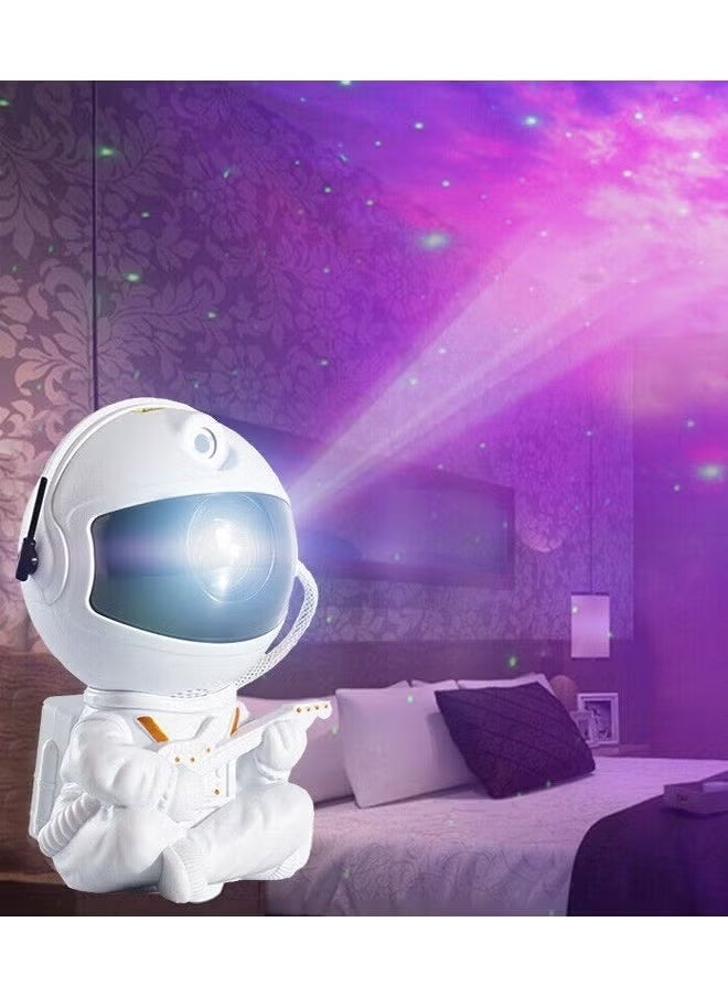 JAJEEK - Astronaut Nebula Starry Sky Laser Light Projector – White Guitar-Themed, Remote Control, 360° Adjustable Nebula and Star Projections, Ideal for Bedrooms, Parties, and Relaxation - Image 1