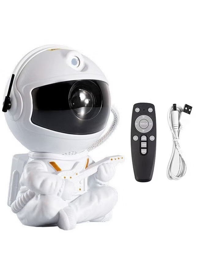 JAJEEK - Astronaut Nebula Starry Sky Laser Light Projector – White Guitar-Themed, Remote Control, 360° Adjustable Nebula and Star Projections, Ideal for Bedrooms, Parties, and Relaxation - Image 1