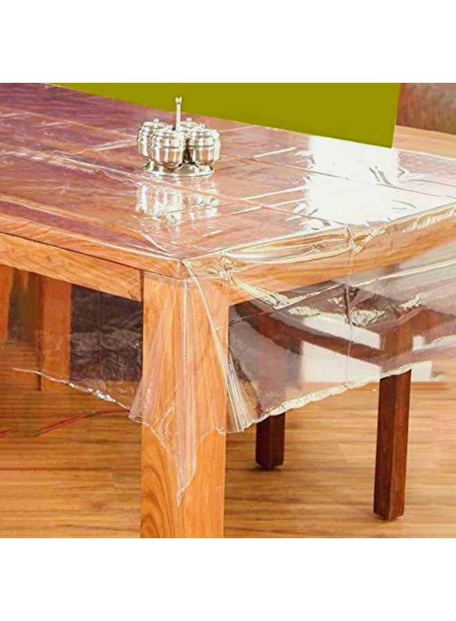 Kuber Industries Table Cloth for Dining|90x60 Inch |Transparent Dining Table cover 6 Seater|Waterproof Table Sheet, (Transparent) - Image 2
