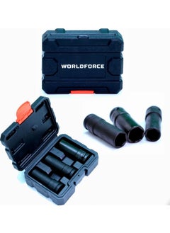 Worldforce 3 Piece 17, 19, 21 mm Impact Socket Set Cr-Mo Steel Quality Professional  - Image 2