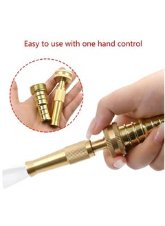 RENOVO خرطوم حديقة فليكس 50 متر 1/2 بوصة مزود بفوهة نحاس أدوات المياه  - Image 2