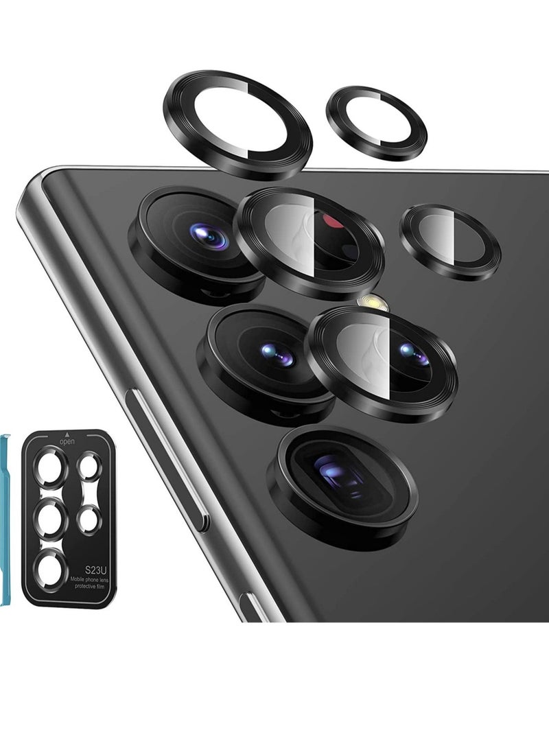 Raxoom Samsung Galaxy S23 Ultra Camera Lens Protector, HD Tempered Glass Metal Lens Screen Protector Cover for Galaxy S23 Ultra 5G Accessories - Image 1