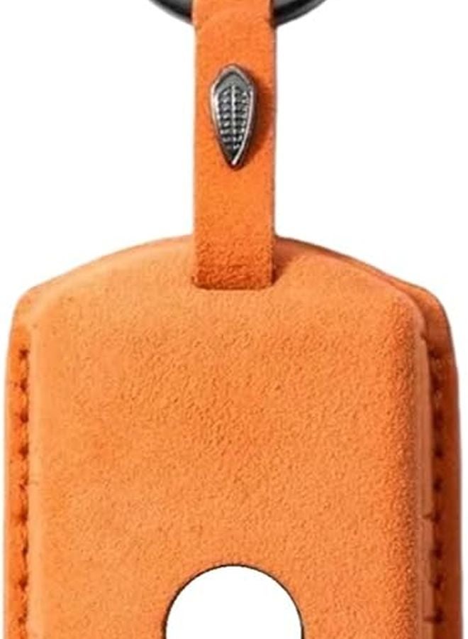 Orange Car Key Cover Shell Shape Pendant Clip Auto Accessories Compatible For VW Volvo Models - Image 1