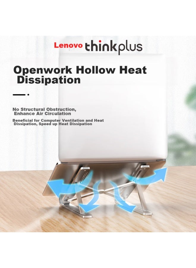 Thinkpad Lenovo Laptop Stand, Computer Desk Stand, Cooling Pad, Portable Vertical Aluminum Alloy Riser, Suitable For Apple And Lenovo Thinkbook 14+ 11-17.3 Inch, Silver - Image 2