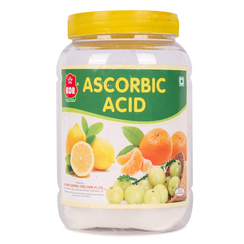 KOR Ascorbic Acid Powder - 400gm (Pack Of 1) | Vitamin C Powder | Food Grade, Vegan, Non GMO, Gluten free | DIY Personal Care For Face, Skin & Body - Image 1