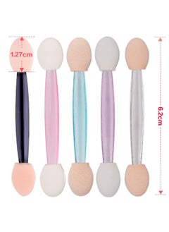 Akstore 100PCS Disposable Dual Sides Eye Shadow Sponge Applicator Eyeshadow Brushes Makeup Brush (Multicolors)  - Image 2
