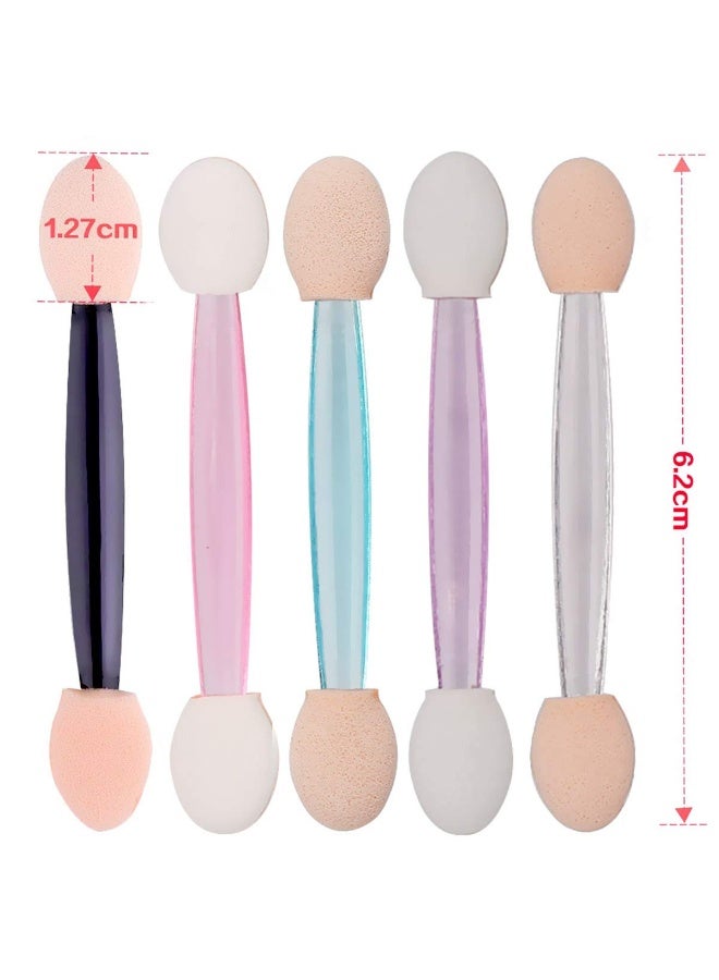 Akstore 100 قطعة من فرش تطبيق ظلال العيون القابلة للاستخدام مرة واحدة من الجانبين (ألوان متعددة) - Image 2