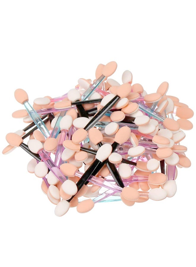 Akstore 100 قطعة من فرش تطبيق ظلال العيون القابلة للاستخدام مرة واحدة من الجانبين (ألوان متعددة) - Image 5