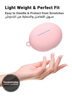 نيبمينينت حافظة سيليكون لجهاز Huawei FreeBuds 6i - وردي - مصنوعة من سيليكون ناعم، خفيفة الوزن ومتانة - تصميم أنيق، فتحات دقيقة، سهلة التركيب والإزالة  - Image 3