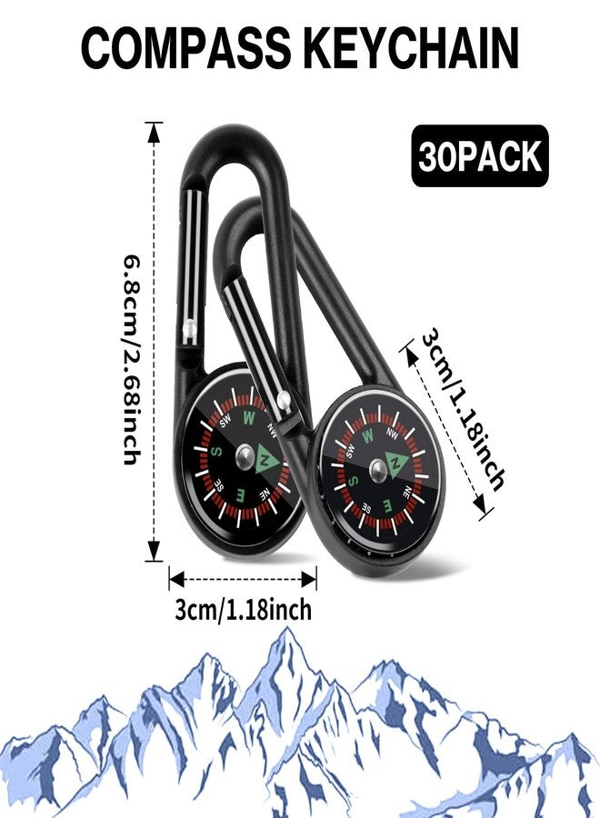Taikula 50 Pcs Mini Compass Keychain for Kids Bulk, Small Pocket Magnetic Compass Survival Hiking for Outdoor Survival Camping Party Backpacking Accessory (50) - Image 2