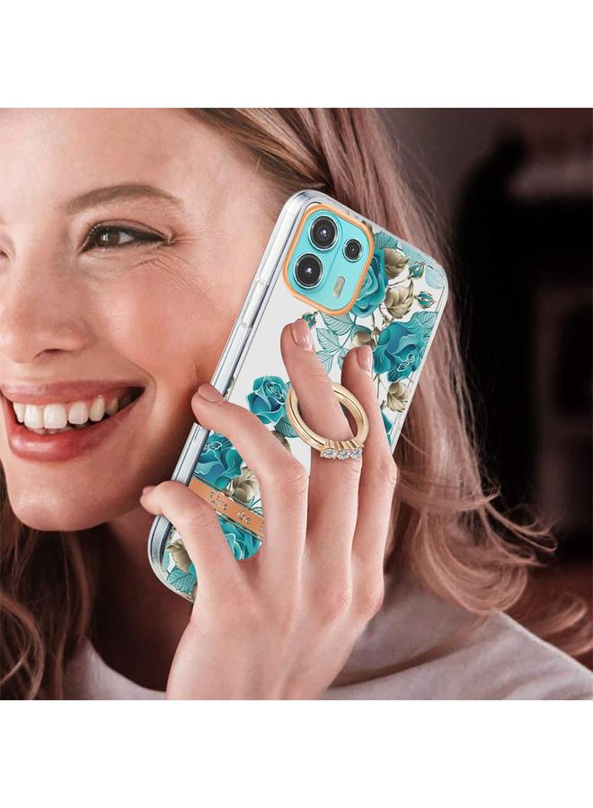 اس-توب جراب لهاتف Motorola Moto Edge 20 Lite Ring IMD Flowers TPU - Image 2