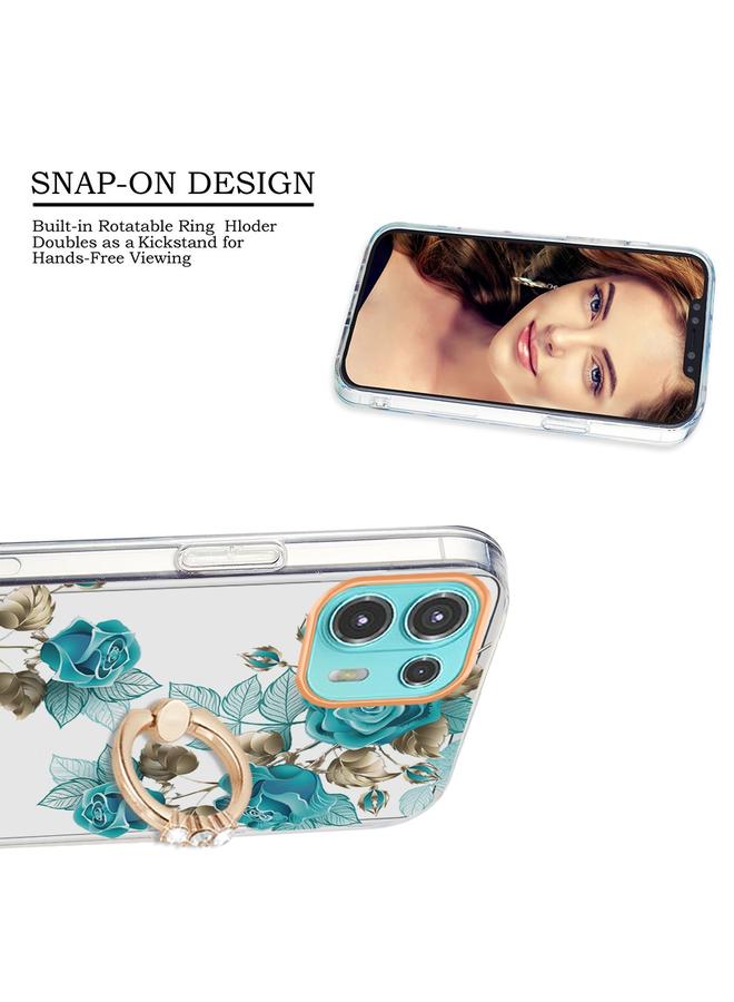 اس-توب جراب لهاتف Motorola Moto Edge 20 Lite Ring IMD Flowers TPU - Image 3
