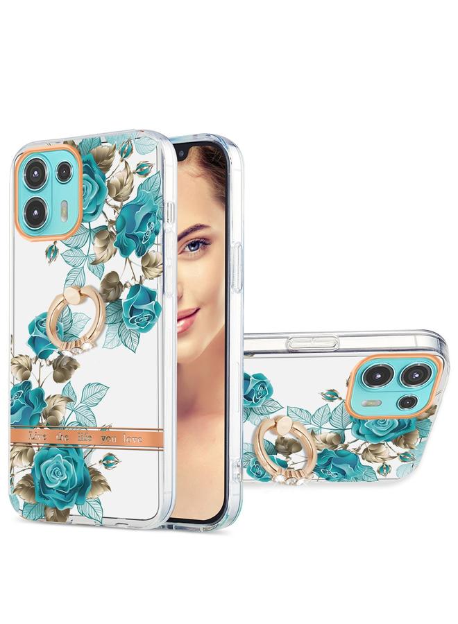 اس-توب جراب لهاتف Motorola Moto Edge 20 Lite Ring IMD Flowers TPU - Image 1