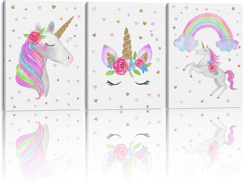 Something Unicorn Canvas Wall Art Set - Image 1