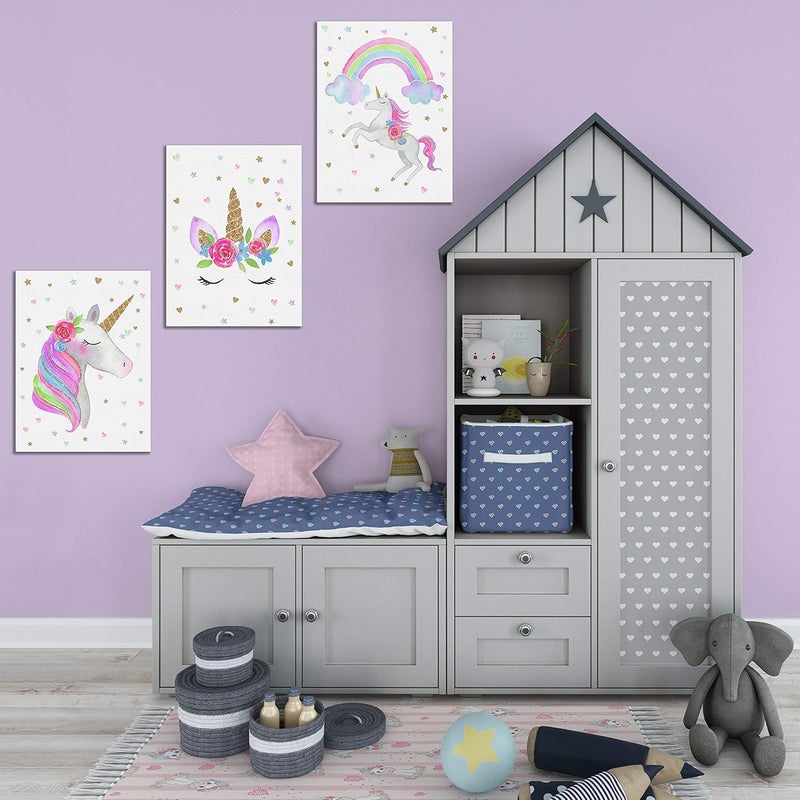 Something Unicorn Canvas Wall Art Set - Image 4