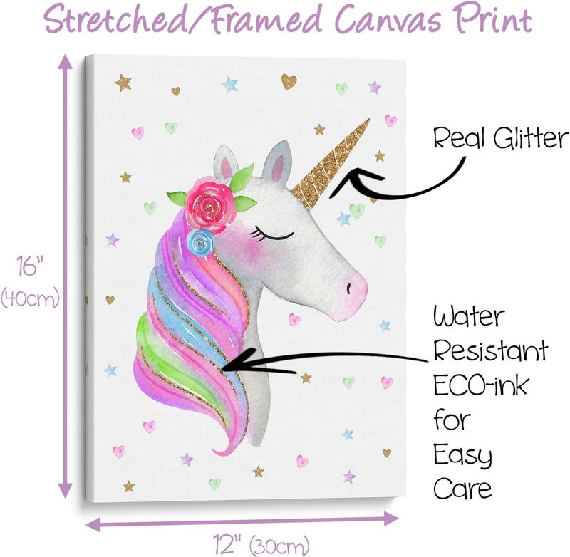 Something Unicorn Canvas Wall Art Set - Image 5