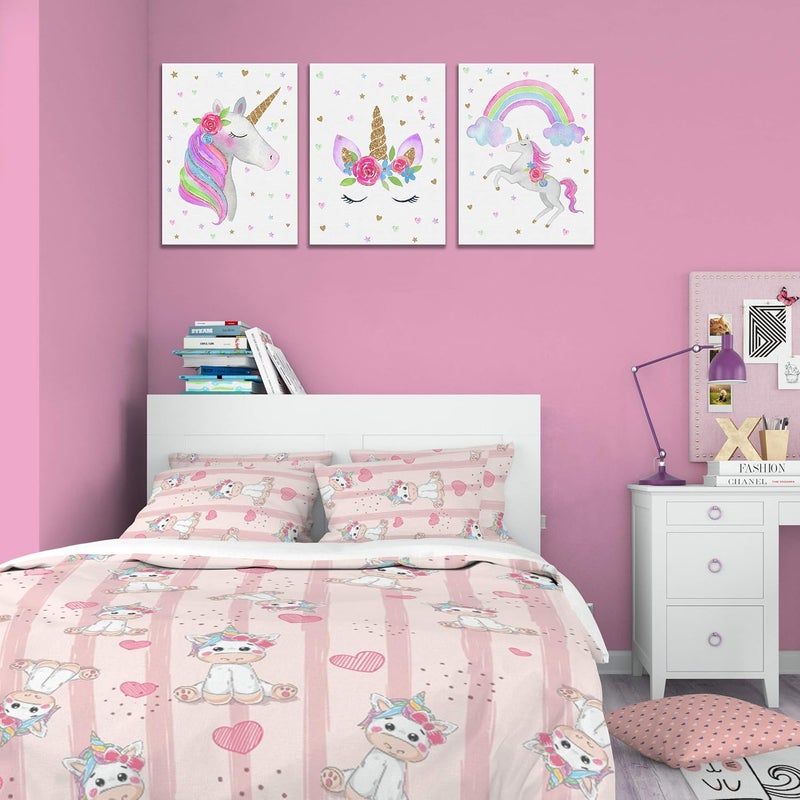 Something Unicorn Canvas Wall Art Set - Image 2