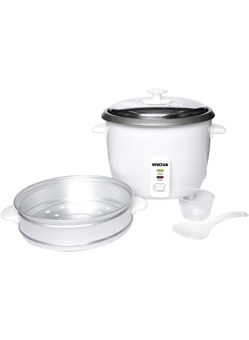 Nova 1.8 Liter Big Drum Rice Cooker, White – Efficient Electric Rice Cooker with Large Capacity & Easy One-Touch Operation – Non-Stick Inner Pot for Perfectly Cooked Rice Every Time – Compact, Durable Design with Keep Warm Function – Model NRC976-2 - Image 5
