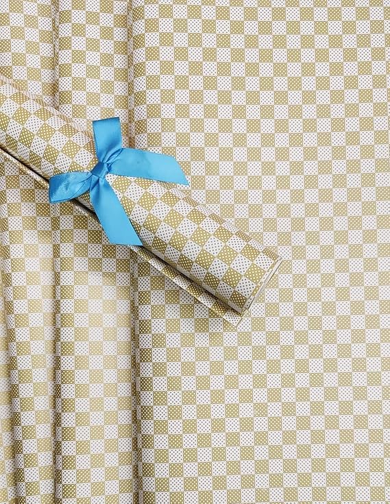 AMANVANI AMANVANI Gift Wrapping Paper Sheets, Golden Gift Wrapping Paper Sheet, Notebook Gift Paper, Gift Wrap Roll, Gift Cover Rapping Paper, Gift Packing Materials, Art & Craft Gift Wrap (5) - Image 5