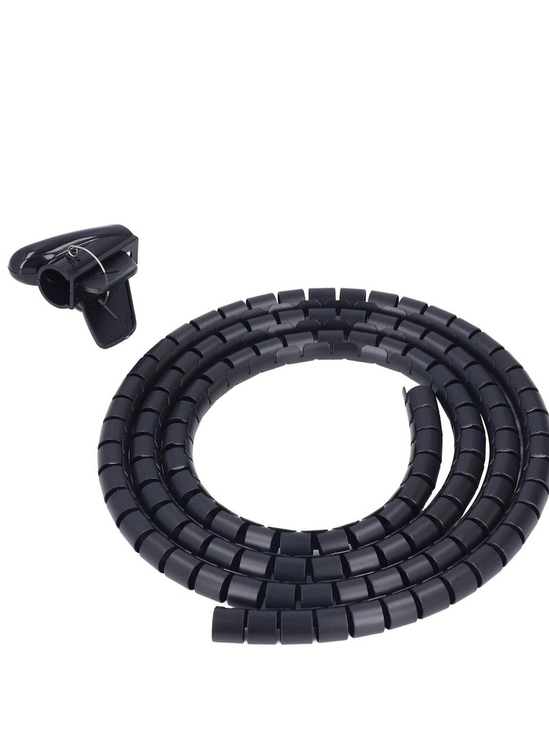 Cable Management Hose, Spiral Cable Organizer Wearproof Flexible Lightweight Temperature Resistance for Home Office - Image 2
