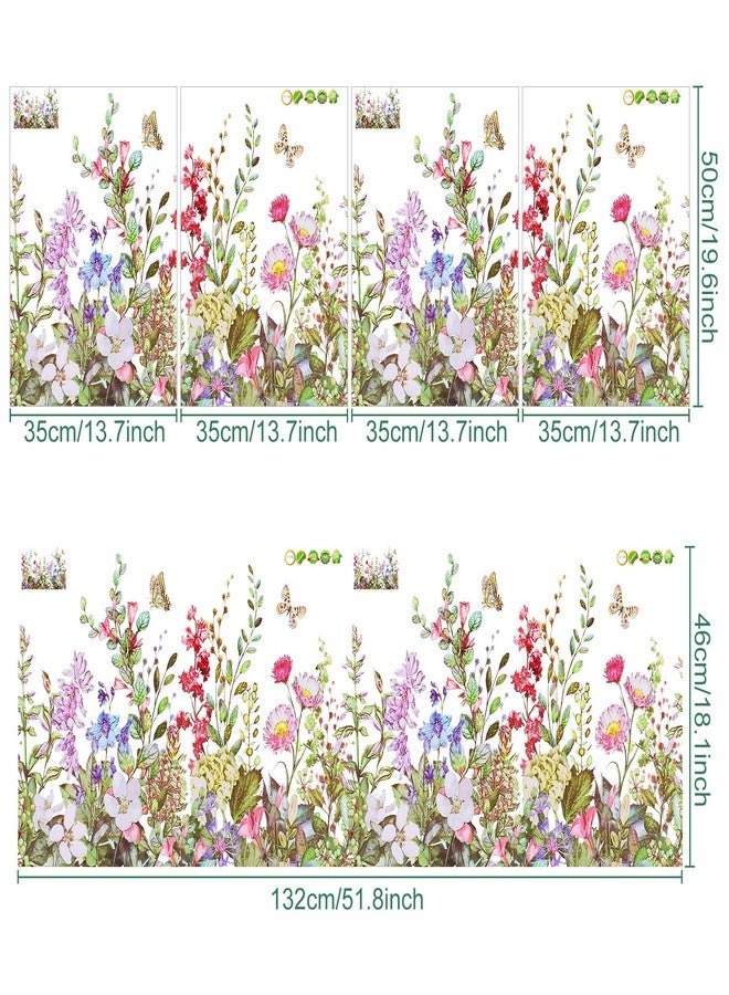 زنون قطع من ملصقات الحائط على شكل زهور، ملصقات حائط من الفينيل قابلة للإزالة، قابلة للتقشير واللصق، لتزيين المنزل وغرفة النوم وغرفة المعيشة - Image 4