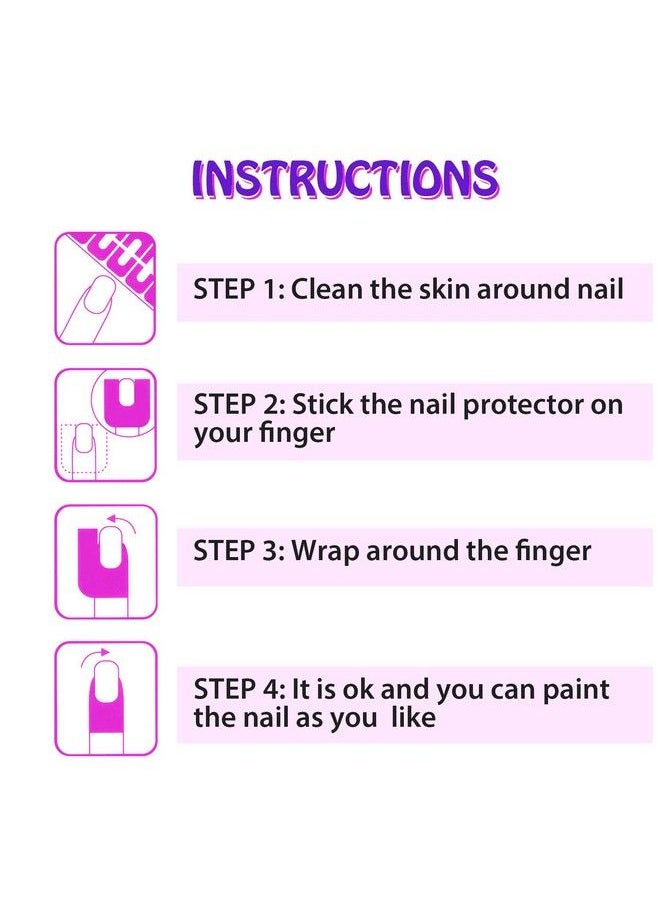 Outus 150 Pieces U Shape Nail Polish Protector Nail Guards Spill Proof Stickers Peel Off Nail Stickers For Nail Diy  - Image 3