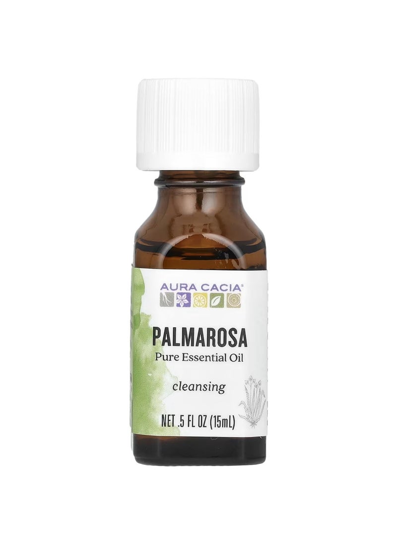 Aura Cacia Pure Essential Oil Palmarosa 0.5 fl oz 15 ml 