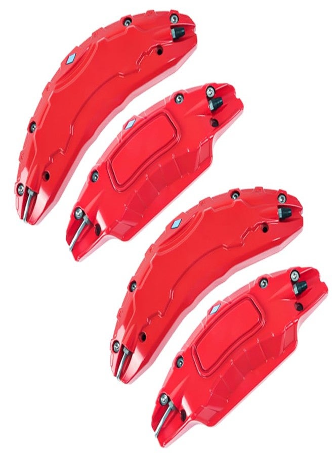 MIKODA Caliper Covers for Tesla model 3 18" (235/45) 19" (235/40), 18in 19in Wheel Hub Front and Rear Brake Caliper Covers Compatible with Tesla Model 3 2016-2023 (Red) - Image 1