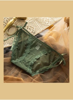 NIBEMINENT Bowknot Lace-Up Panty Green  - Image 2