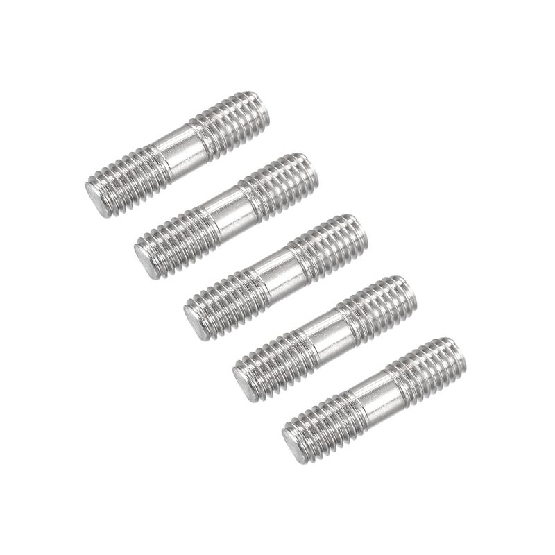 METALLIXITY Double Ended Stud Screws (M8 Thread 30mm Length) 5pcs, 304 Stainless Steel Dual Threaded Rod Bolts - for House Maintenance - Image 1