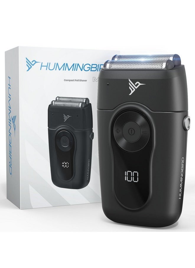 Hummingbird - Mk2 Compact Foil Shaver - No Nick, No Cut, No Razor Burn Face Shaver For Men, Portable Usb C Rechargeable, Dual Foil Flex Head Electric Razor, Led Display, Travel Head & Facial Groomer - Image 1