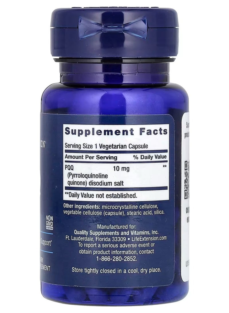Life Extension, PQQ Caps, 10 mg, 30 Vegetarian Capsules - Image 2