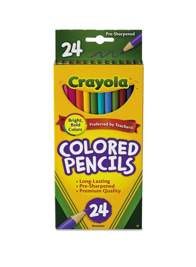 كرايولا أقلام ملونة طويلة 24 قيراط