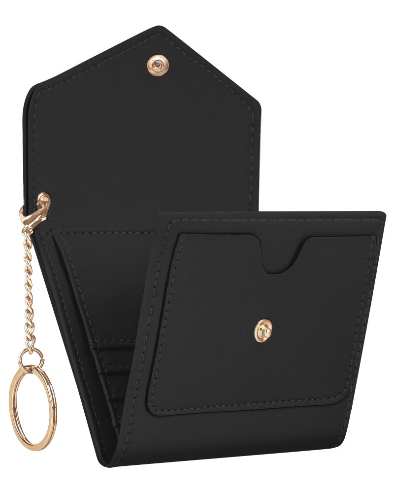 Gostwo Womens Wallet RFID Blocking Small Wallets Woman Credit Card Holder Trifold Ladies Wallets with Coins Zipper Pocket(Black) - Image 1