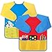 Bassion 2 Pack Kids Art Smock Toddlers Painting Aprons Colorful Waterproof Children Artist Smock with Long Sleeve 3 Roomy Pockets for Age 28 Years GiftsYellow Blue - Image 3