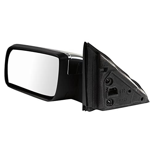 TRQ Driver Side Power Heated Memory Mirror Smooth Black Chrome Cover Compatible with 2009-2012 Ford Flex FO1320360 - Image 4
