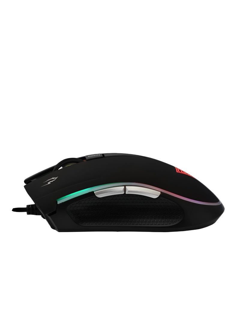 GAMDIAS - GAMDIAS ZEUS E2 Gaming Mouse with NYX E1 Mouse Mat - 6 Keys - Multi-color Lighting - Adjustable DPI-BLACK - Image 1