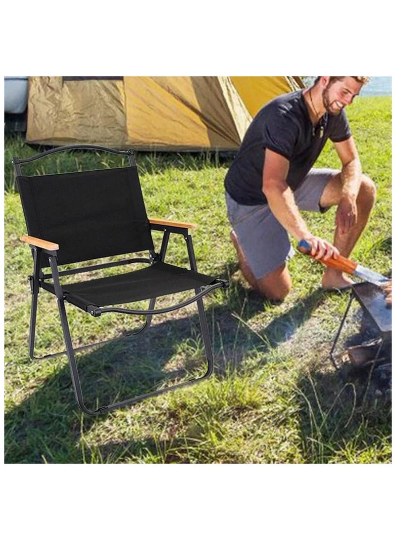 Generic Portable Folding Outdoor Camping Chair Black - Image 3