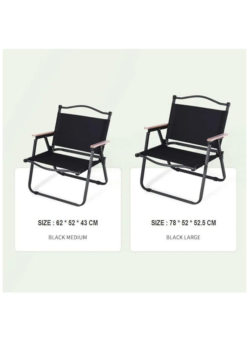 Generic Portable Folding Outdoor Camping Chair Black  - Image 3