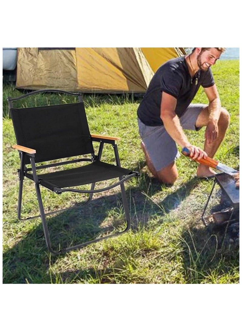 Generic Portable Folding Outdoor Camping Chair Black  - Image 4
