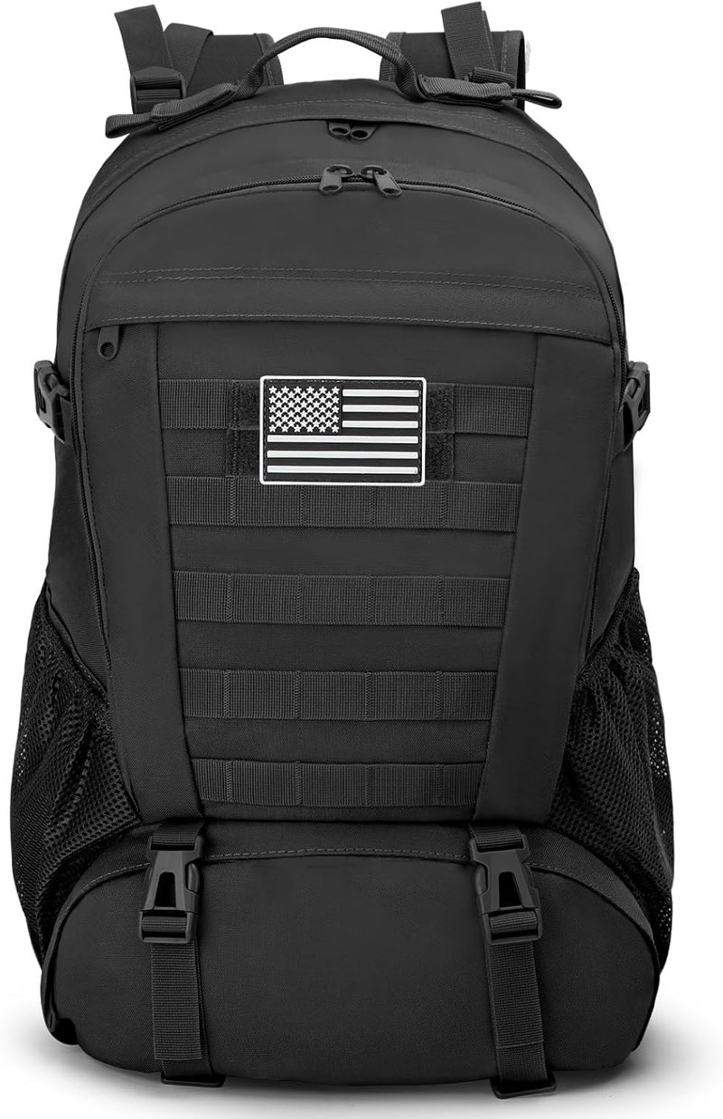 Jueachy Tactical Backpack for Men Hiking Day Pack Molle Military Rucksack Waterproof 30L EDC Bag with USA Flag Patch - Image 1
