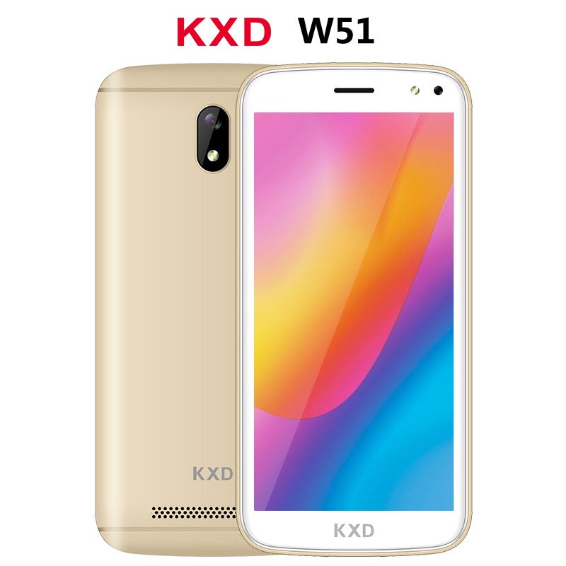 Generic (Unbranded) KXD W51 Mobile Phone 2000mah Battery G Sensor Display 5.0inches 1GB + 8GB Cell Gold - Image 1