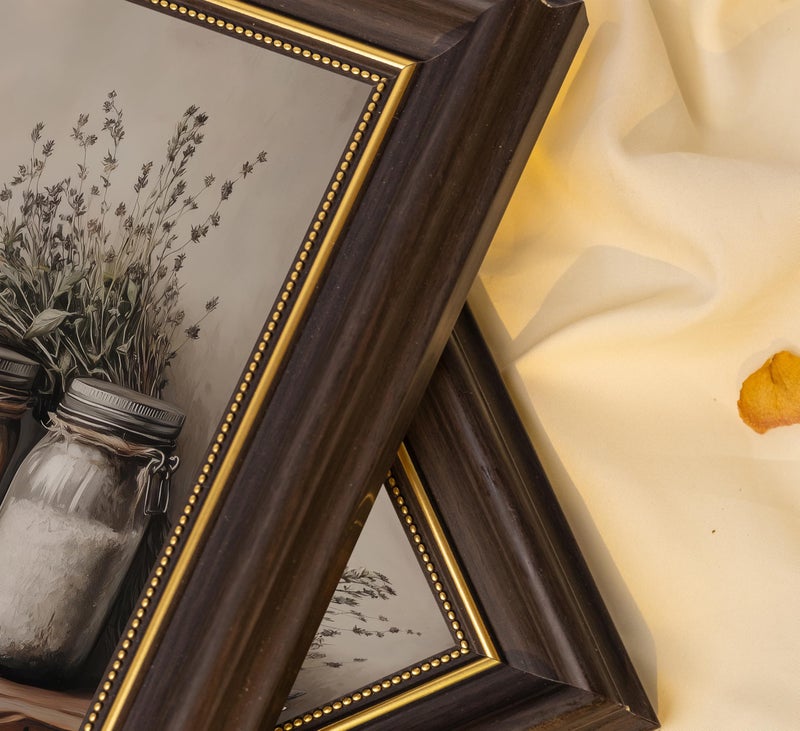 SMFARTJX Framed Farm Kitchen Canvas Wall art Rustic Vintage Country Mason Jar Spice Still Life Culinary art Painting Picture Farmhouse Wall Decor Poster Print Artwork for Dining room Home Decoration - Image 3