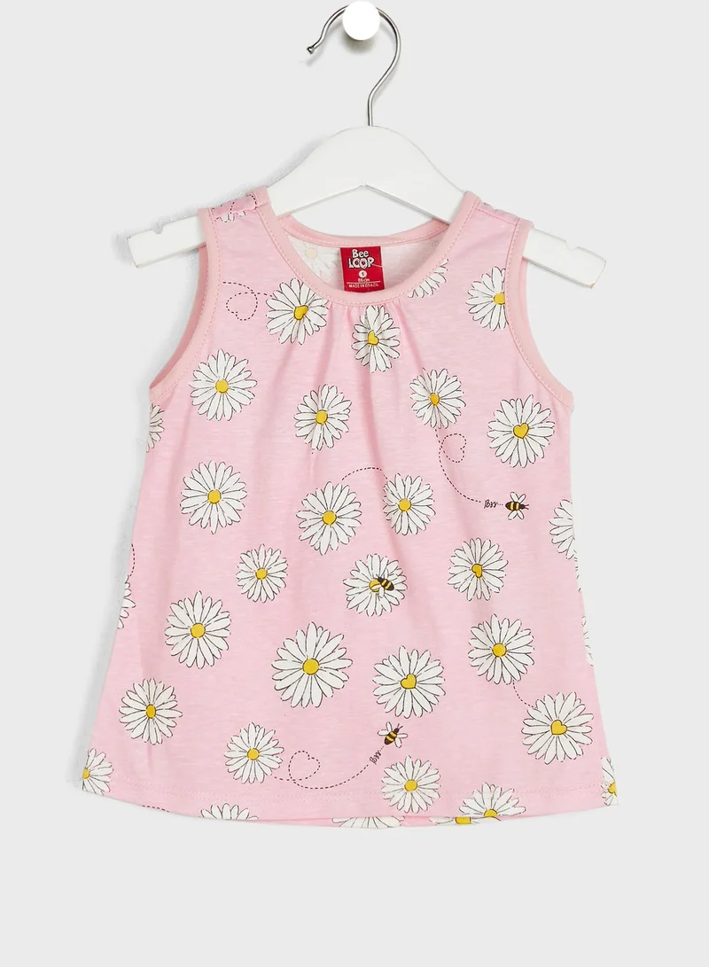 Bee Loop Infant Printed Tank Top And Shorts Set