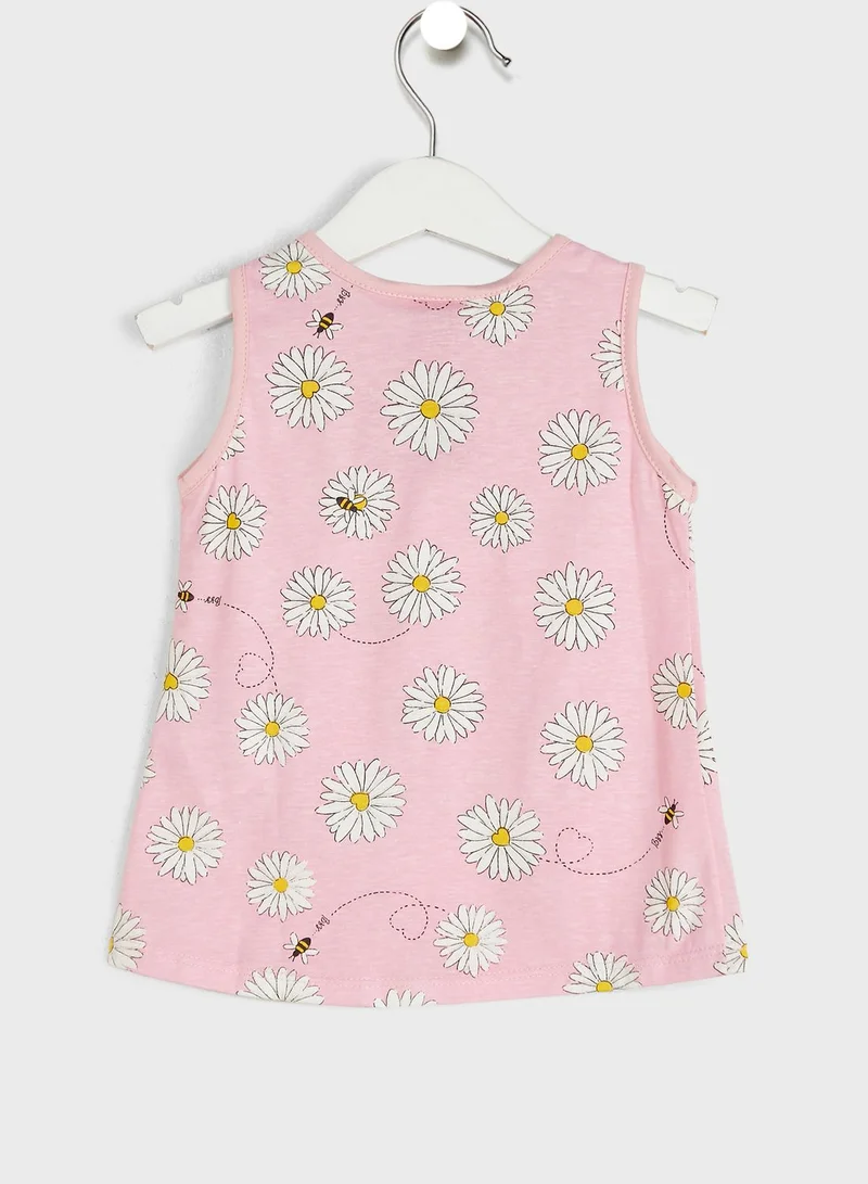Bee Loop Infant Printed Tank Top And Shorts Set