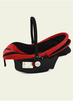 DRAMA HOME Baby Car Seat, Lightweight Carry Cot For Infants, Adjustable Handle, Universal Fit To All Cars Group 0+ Newborn To 3 Months Red/Black  - Image 3