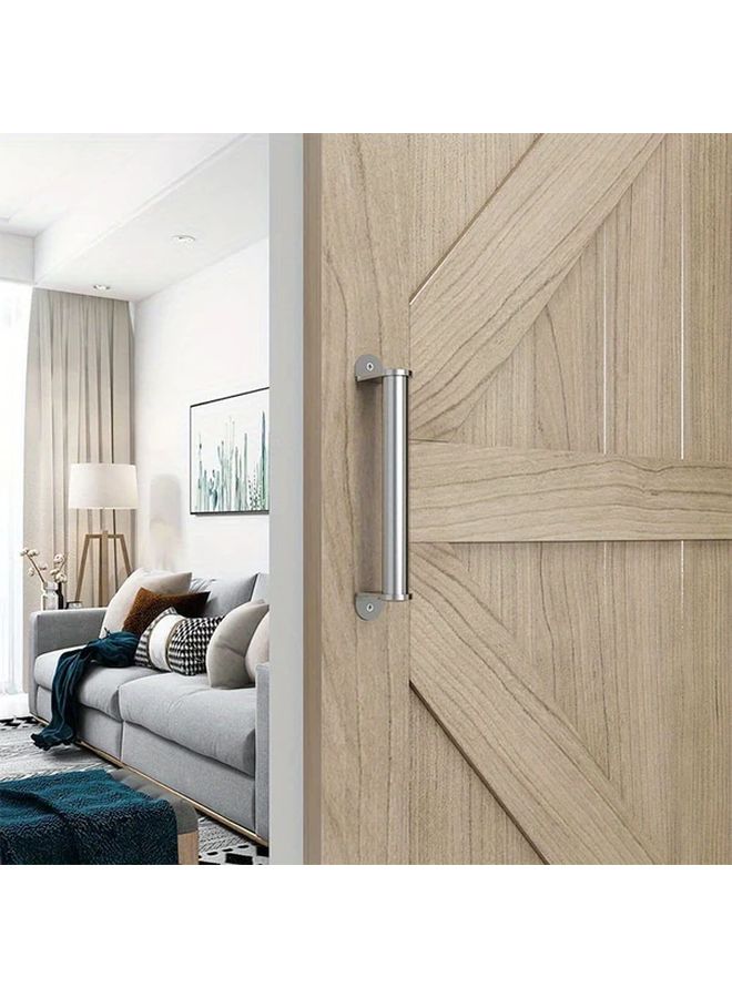 White Stainless Steel Brushed Barn Door Cabinet Handles Heavy Duty Sliding Door Pulls Arch Square Styles - Image 1