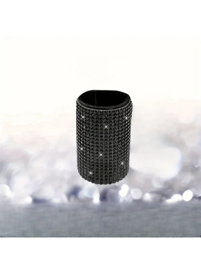 Diamond White Car Lipstick Holder Portable Wall Mounted Storage Box With Adhesive Backing For Vehicle Organization Silicone Car Accessory Bling Car Decor - Image 5