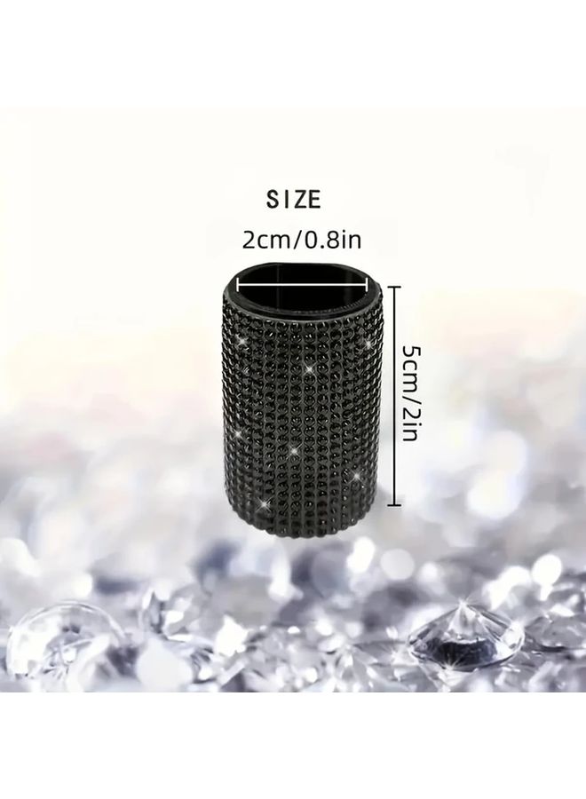 Diamond White Car Lipstick Holder Portable Wall Mounted Storage Box With Adhesive Backing For Vehicle Organization Silicone Car Accessory Bling Car Decor - Image 2