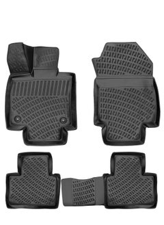RIZLINER RizLiner Hyundai Sonata 2020-2024 Floor Mats 3D Custom Fit Compatible with  Car Mats Laser Measured 1st & 2nd Row Floor Liners All Weather Non-Slip (Black)  - Image 1